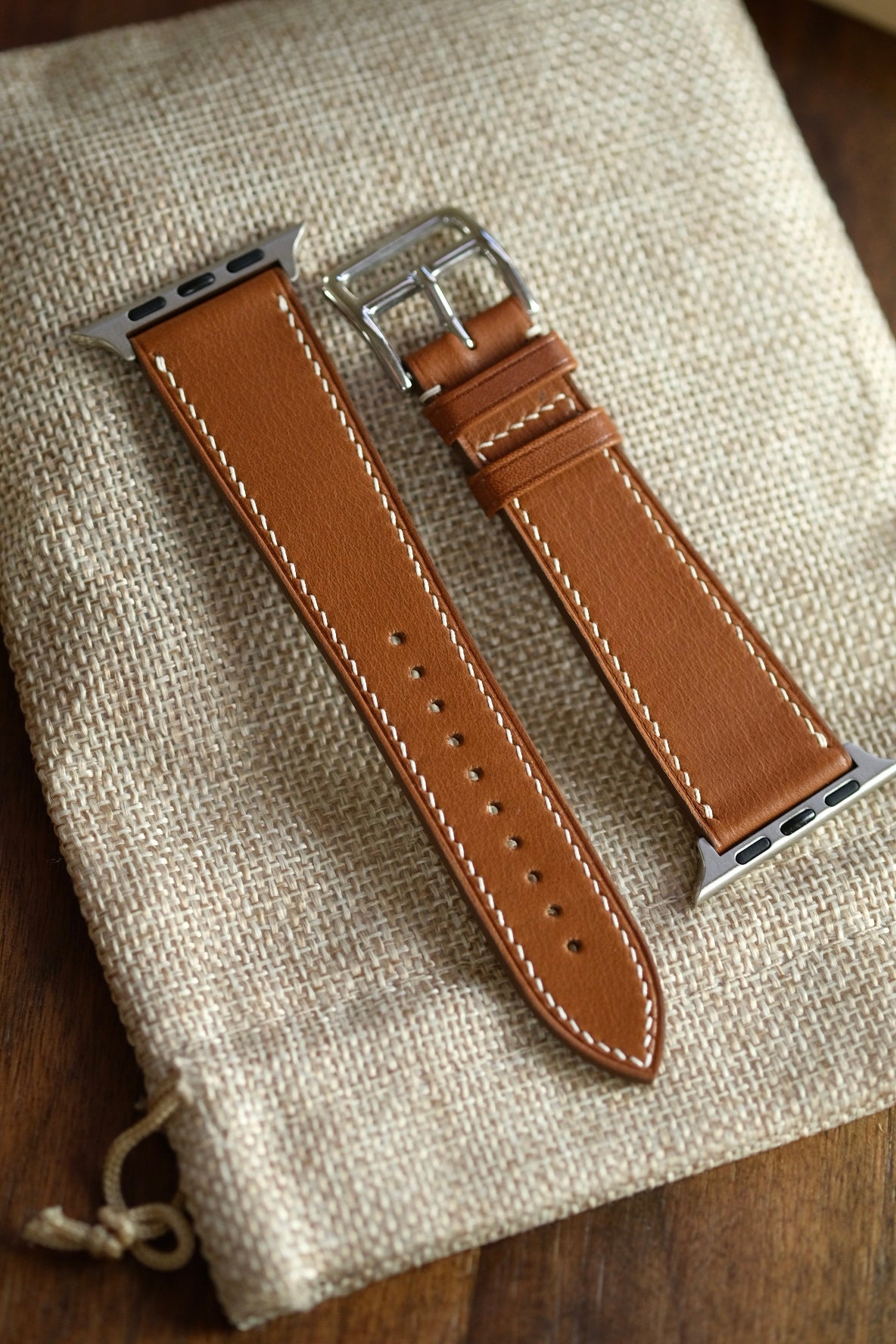 Barenia Apple Watch Strap in Golden Brown - Artisan Straps