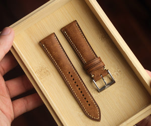 Pueblo Leather Strap in Whiskey - Artisan Straps