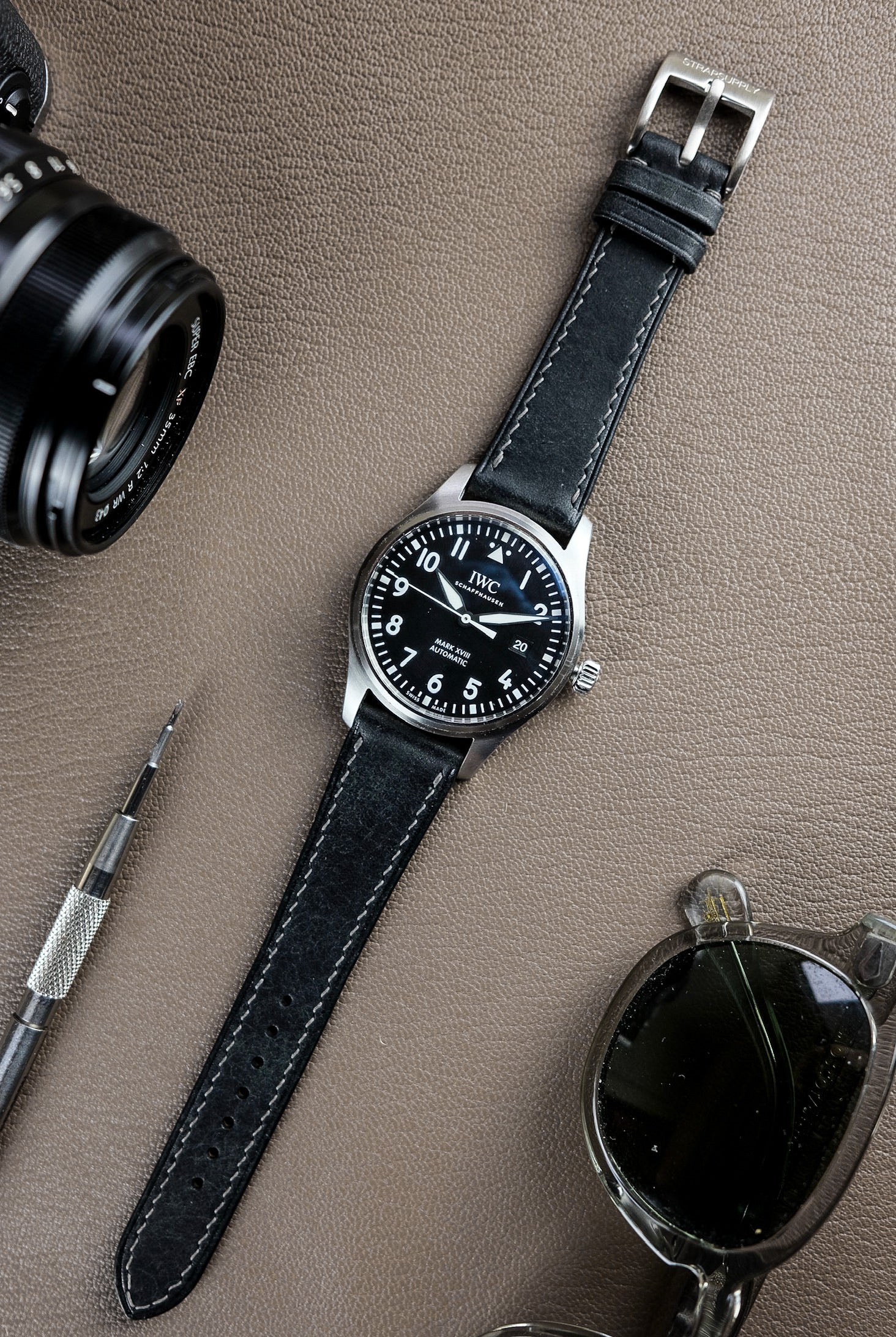 Pueblo Leather Strap in Black - Artisan Straps
