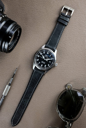 Pueblo Leather Strap in Black - Artisan Straps