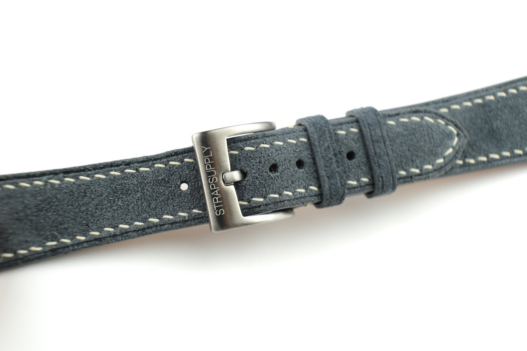 Cool Grey Suede Leather Strap - Artisan Straps