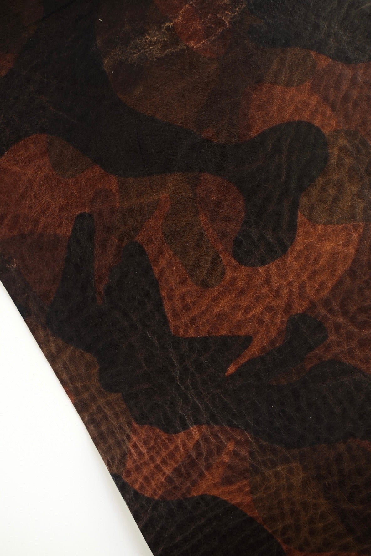 Camo Calf Leather Strap in Brown - Artisan Straps