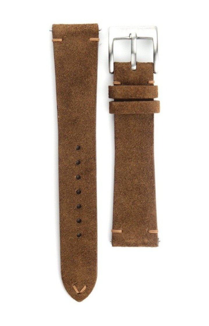 Brown Two-Stitch Suede Strap - Artisan Straps