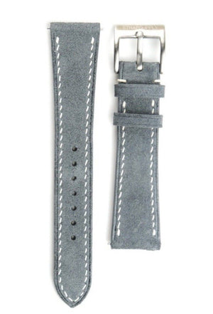 Cool Grey Suede Leather Strap - Artisan Straps