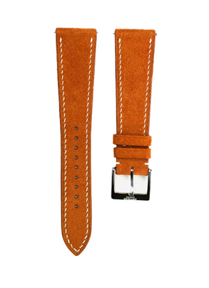 Burnt Orange Suede Leather Strap - Artisan Straps