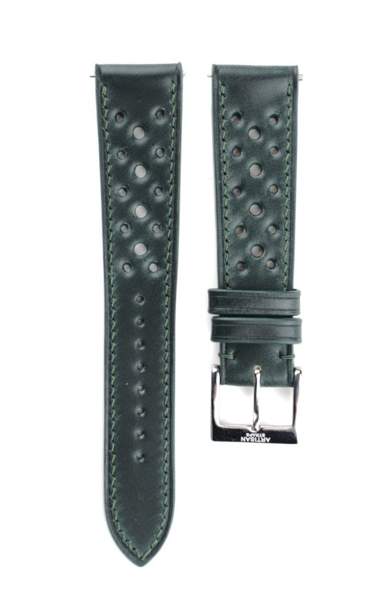 Dark Green Shell Cordovan Rally Strap - Artisan Straps