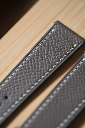 Grey Epsom Leather Strap - Artisan Straps