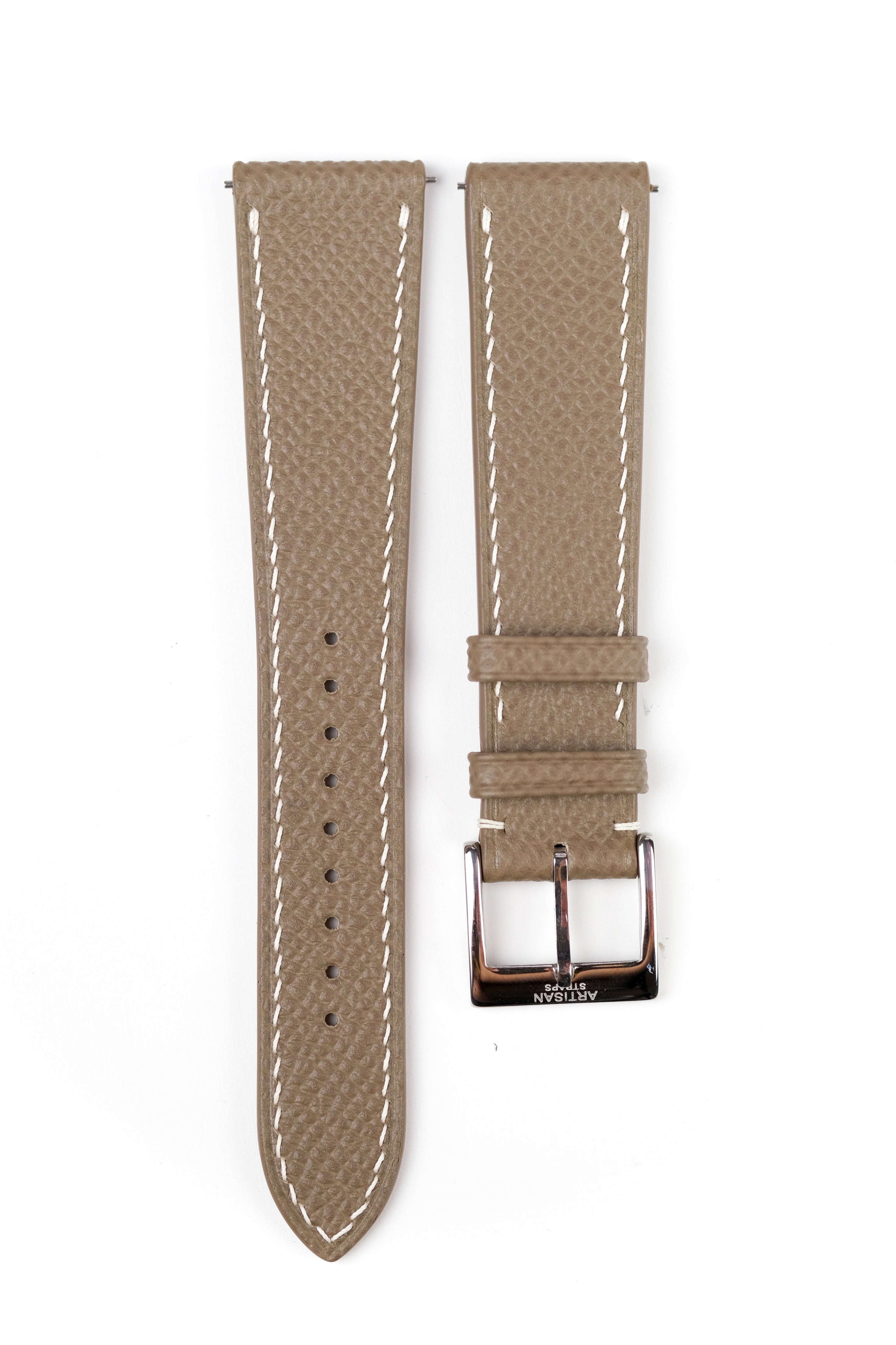 Taupe Epsom Leather Strap - Artisan Straps