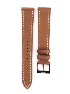 Barenia French Calf Leather Strap in Gold/Tan - Artisan Straps