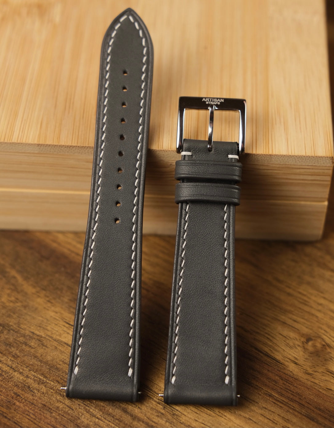 Baranil French Calfskin in Grey - Artisan Straps
