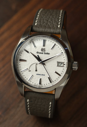 Grey Shrunken Calf Leather Strap - Artisan Straps