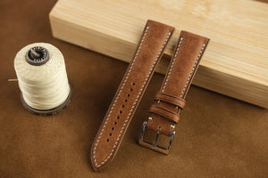 Pueblo Leather Strap in Whiskey - Artisan Straps