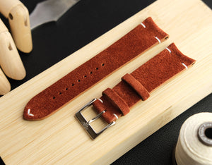 Suede Two-Stitch Minimalist Strap in Terra - Artisan Straps