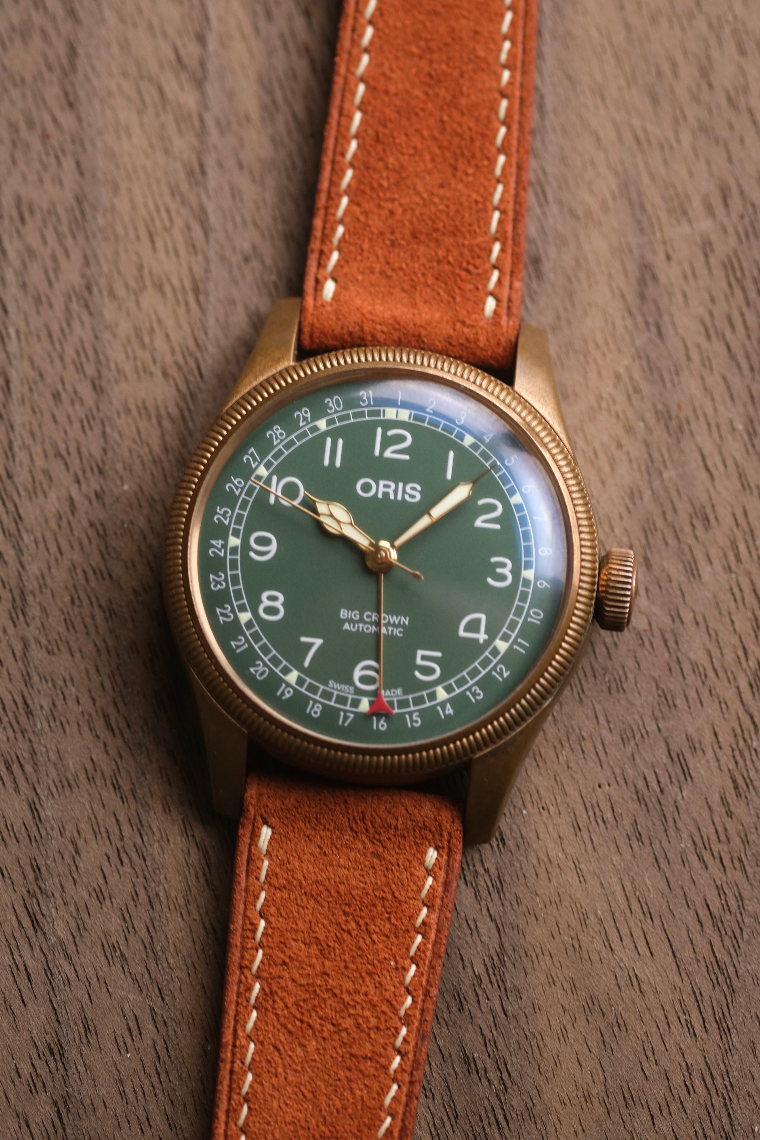 Burnt Orange Suede Leather Strap - Artisan Straps