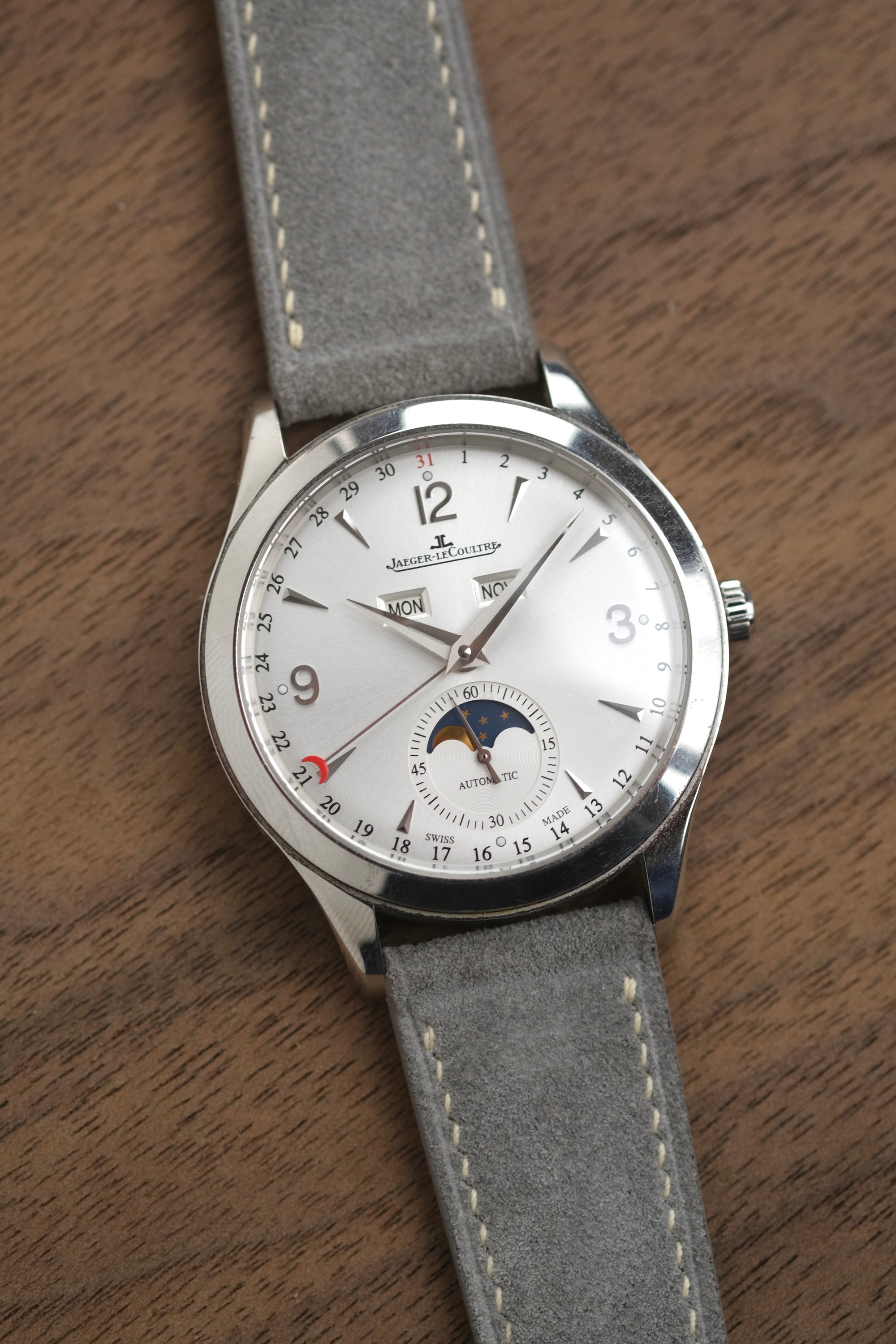 Light Grey Suede Leather Strap - Artisan Straps