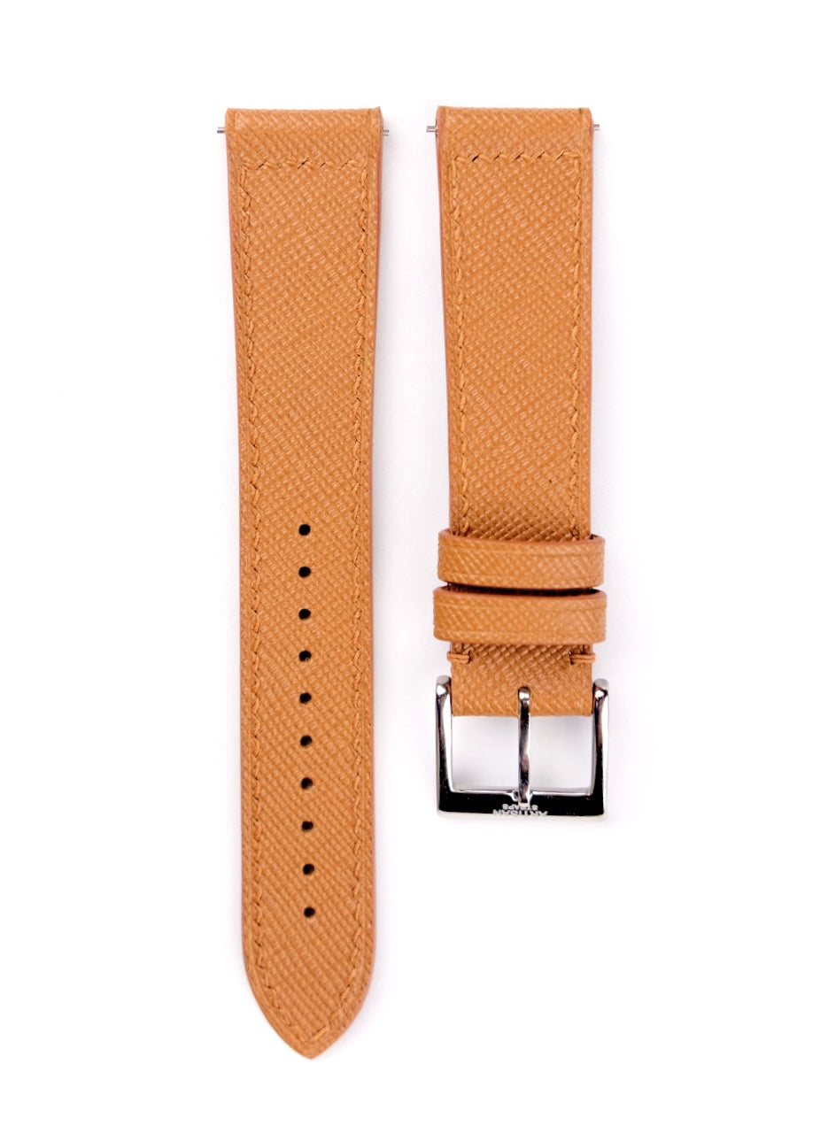 Saffiano Calf Leather Strap in Tan - Artisan Straps