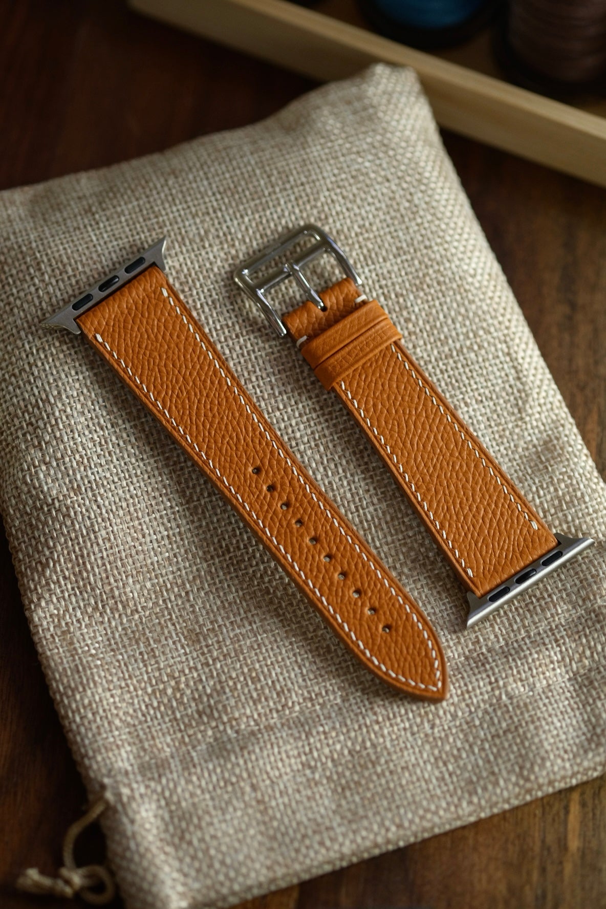 Epsom Apple Watch Strap in Gold - Artisan Straps