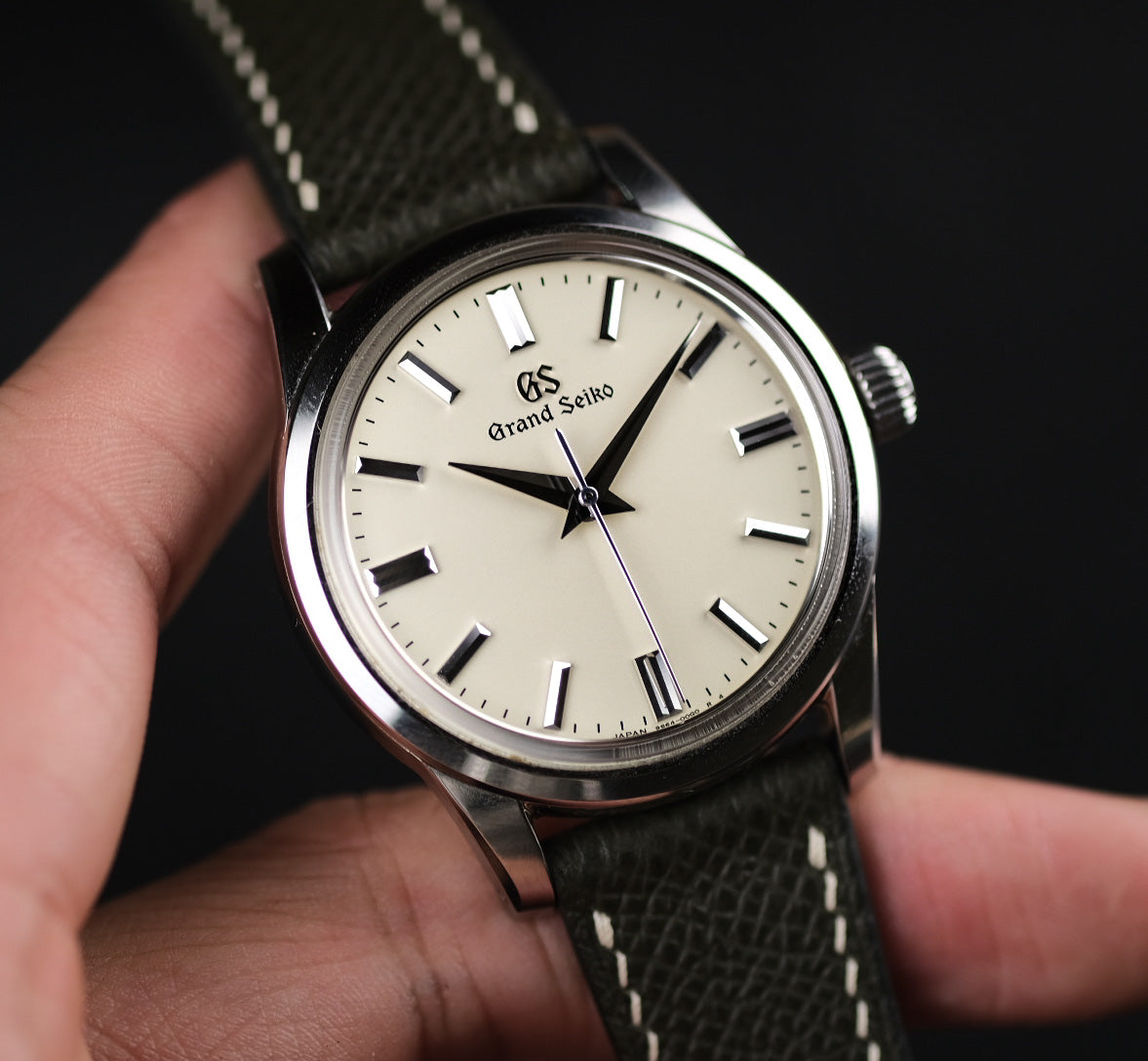 Epsom French Calf Leather Strap in Olive Green - Artisan Straps