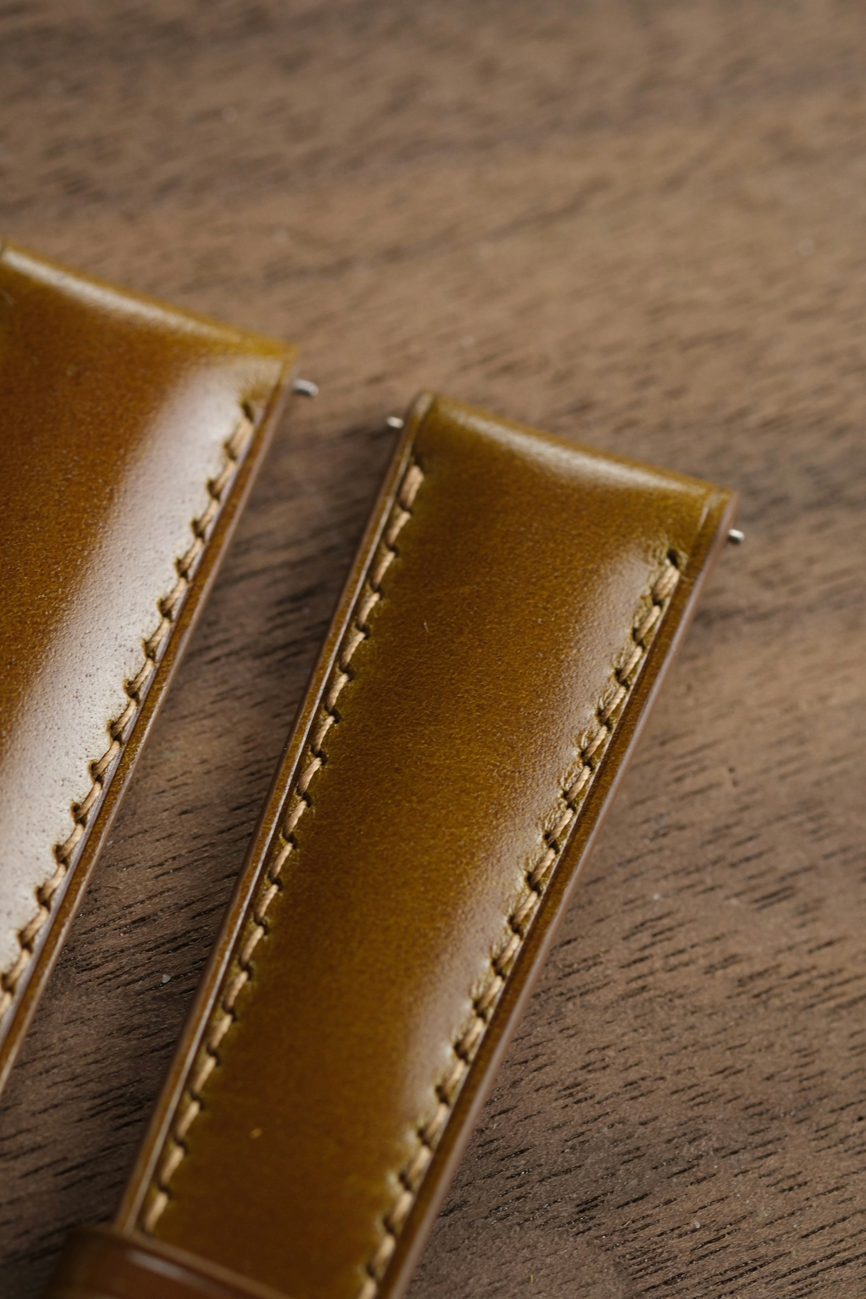Whiskey Shell Cordovan (Padded) Leather Strap - Artisan Straps