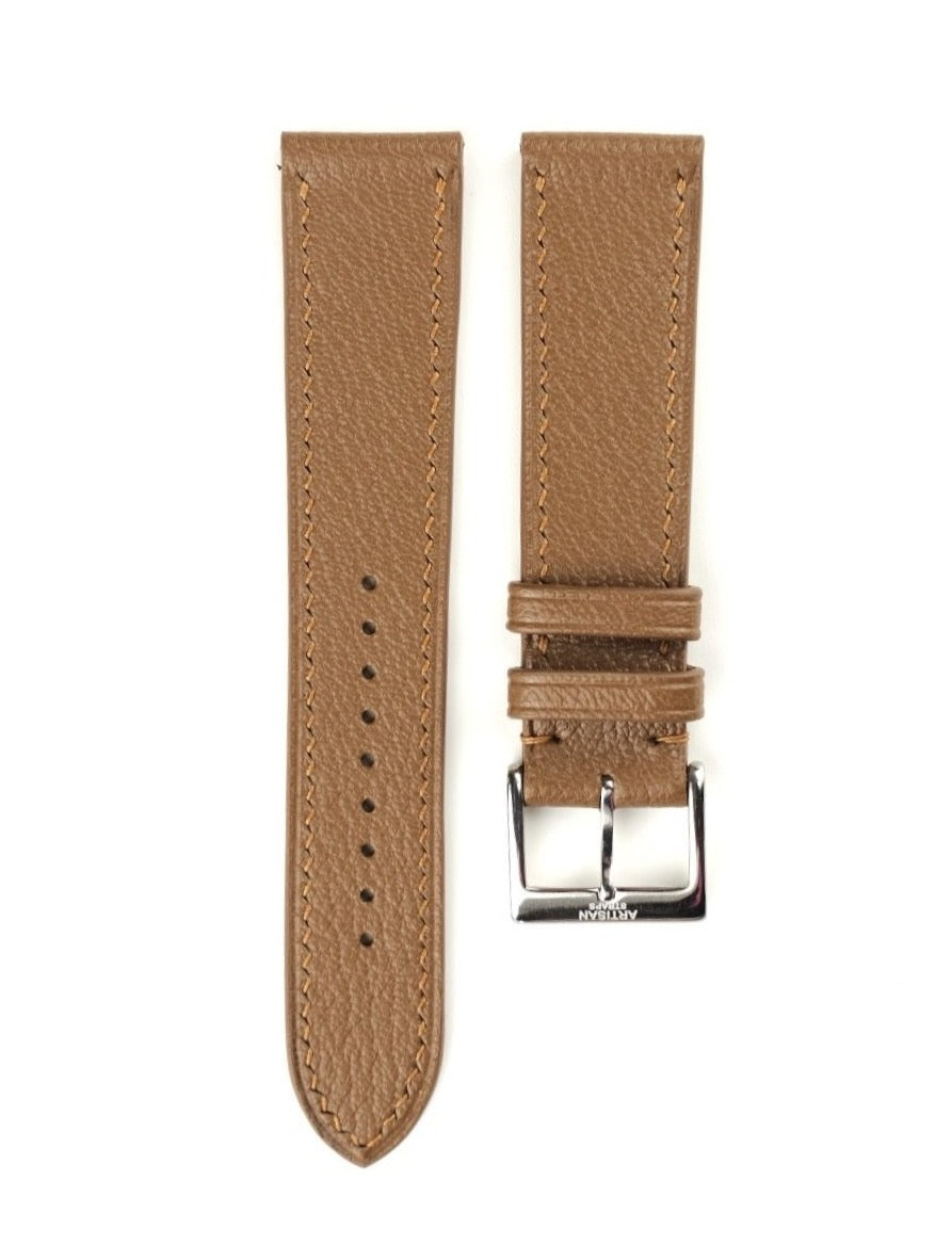 Chevre (French Goat) Leather Strap in Tan - Artisan Straps