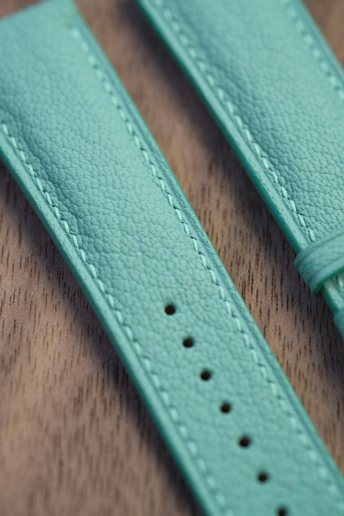 Teal Blue Chèvre (Padded) Leather Strap - Artisan Straps