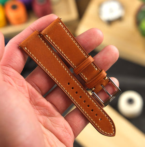 Italian Calf Smooth Leather Strap in Olmo - Artisan Straps